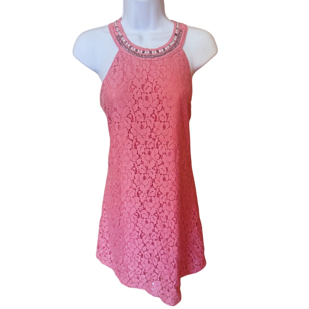 Candie's Pink Lace Mini Dress